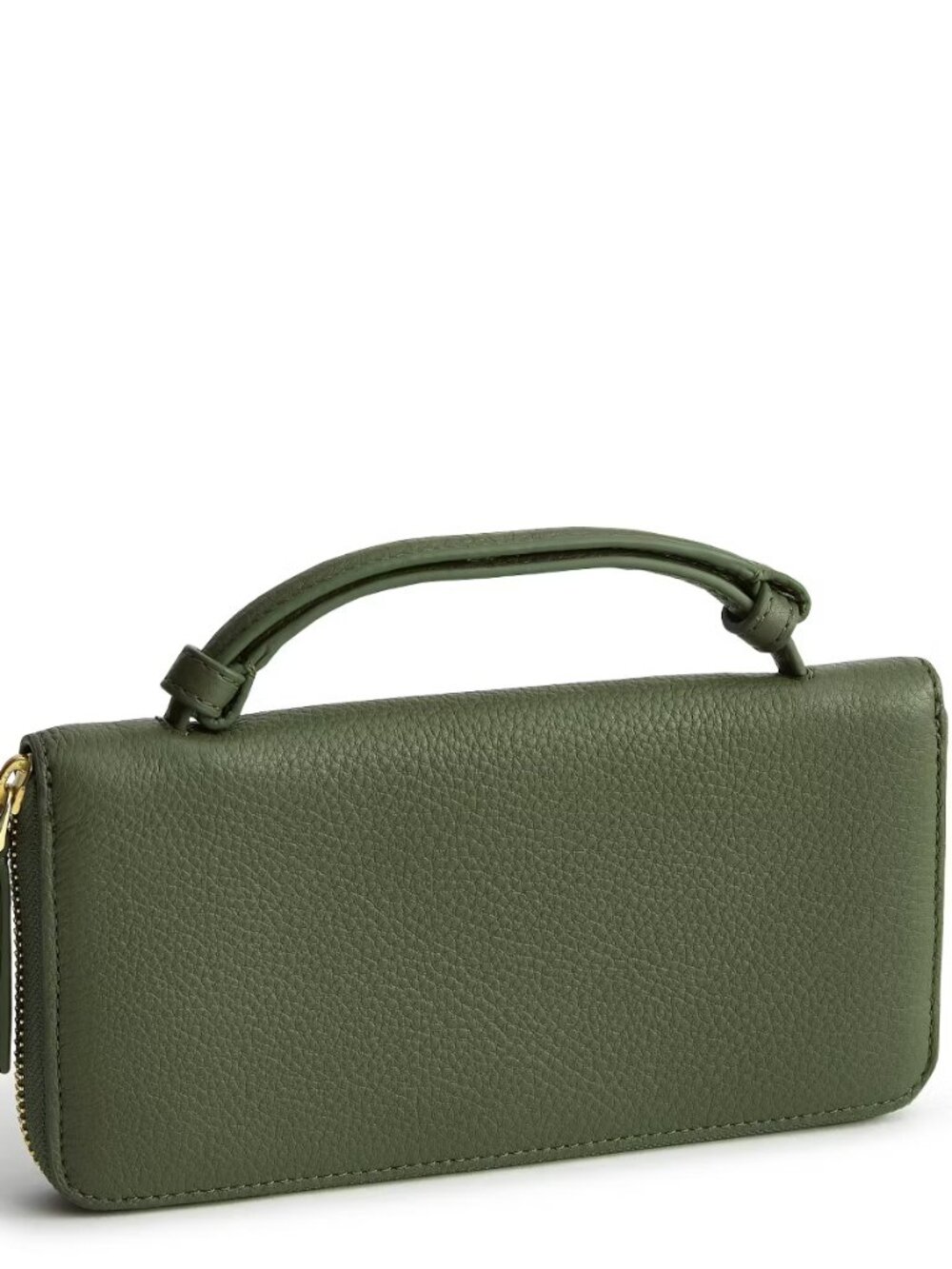 Vera Bradley Bronze Green Leather Accordion Wristlet/NWT